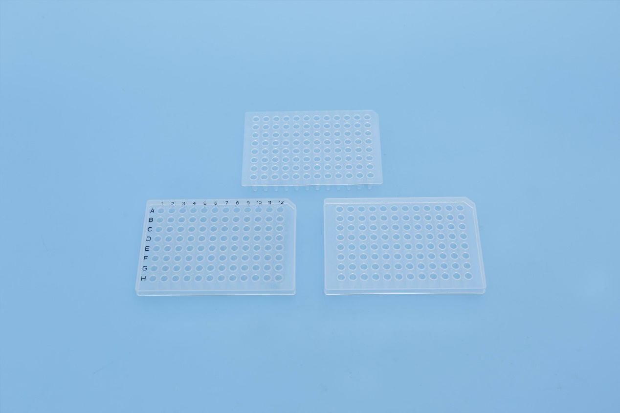 PCR板,200ul,96孔,透明,半裙边